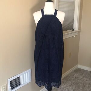 Trina Turk NWT Felisha Silk-Blend Indigo Shift Dress Size 4